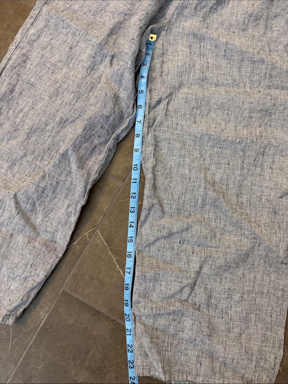 Flax woven blue linen set - Picture 10 of 11